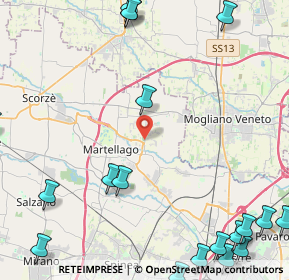 Mappa Via Ponte Nuovo, 30037 Scorzè VE, Italia (6.9795)