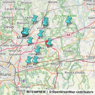 Mappa Via Sant'Antonio, 20060 Pessano Con Bornago MI, Italia (7.66214)