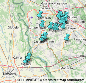 Mappa Piazza Dante, 20022 Castano Primo MI, Italia (6.9825)