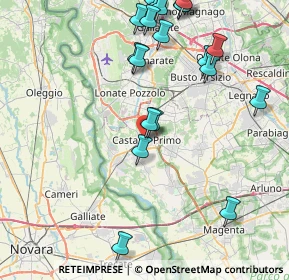 Mappa Piazza Dante, 20022 Castano Primo MI, Italia (9.7365)