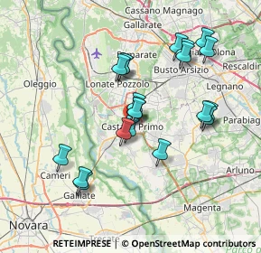 Mappa Piazza Dante, 20022 Castano Primo MI, Italia (6.7365)