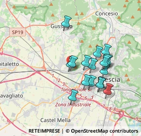Mappa Via del Santellone, 25132 Brescia BS, Italia (3.13294)