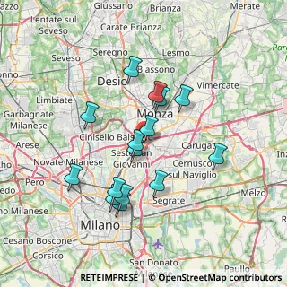 Mappa Via Italia, 20099 Sesto San Giovanni MI, Italia (6.34333)