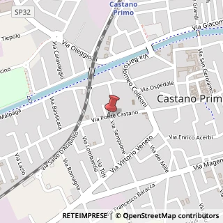 Mappa Via Ponte Castano, 33, 20022 Castano Primo, Milano (Lombardia)