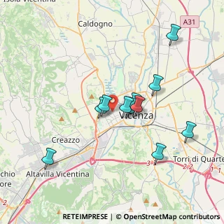 Mappa Via Battaglione Sette Comuni, 36100 Vicenza VI, Italia (3.23364)