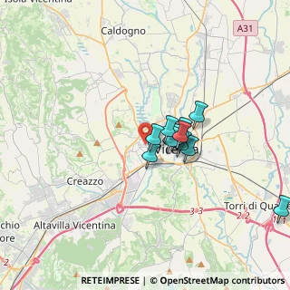 Mappa Via Battaglione Sette Comuni, 36100 Vicenza VI, Italia (3.03)