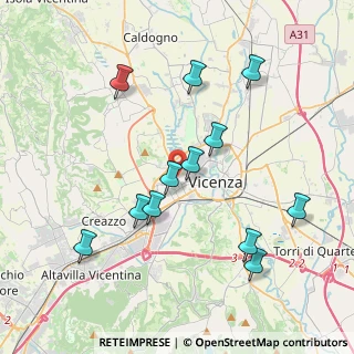 Mappa Via Battaglione Sette Comuni, 36100 Vicenza VI, Italia (3.965)
