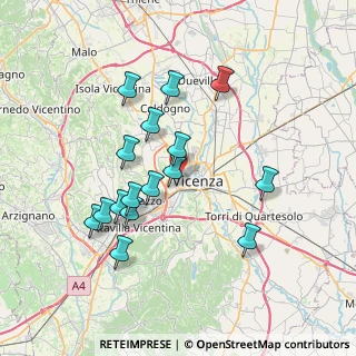 Mappa Via Battaglione Sette Comuni, 36100 Vicenza VI, Italia (6.87438)