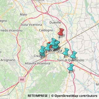 Mappa Via Battaglione Sette Comuni, 36100 Vicenza VI, Italia (4.19909)