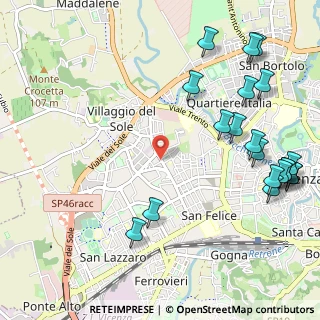 Mappa Via Battaglione Sette Comuni, 36100 Vicenza VI, Italia (1.415)