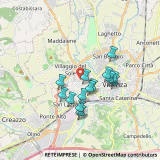 Mappa Via Battaglione Sette Comuni, 36100 Vicenza VI, Italia (1.496)