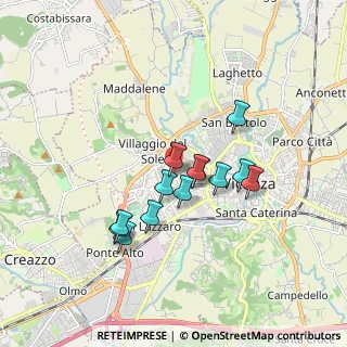 Mappa Via Battaglione Sette Comuni, 36100 Vicenza VI, Italia (1.39846)