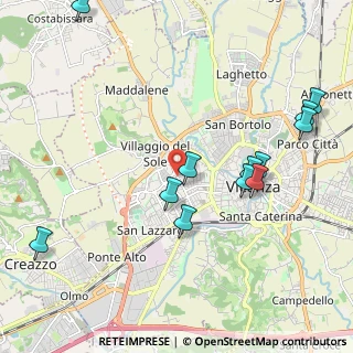 Mappa Via Battaglione Sette Comuni, 36100 Vicenza VI, Italia (2.33667)