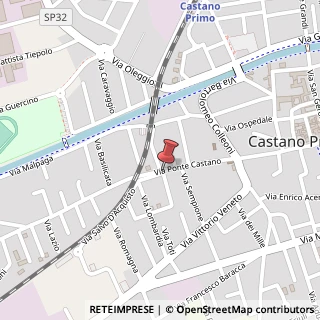 Mappa Via Ponte Castano,  32, 20022 Castano Primo, Milano (Lombardia)