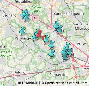 Mappa Via la Guardia, 20014 Nerviano MI, Italia (3.445)