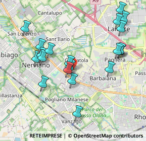 Mappa Via la Guardia, 20014 Nerviano MI, Italia (2.0855)