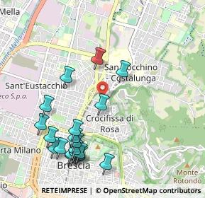 Mappa Via Santa Crocifissa di Rosa, 25128 Brescia BS, Italia (1.1635)