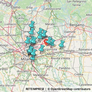 Mappa Via Falcone e Borsellino, 20060 Pessano Con Bornago MI, Italia (10.815)