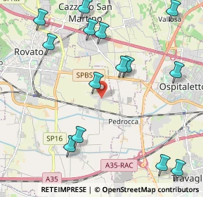 Mappa Via Albarelle, 25038 Rovato BS, Italia (2.53571)