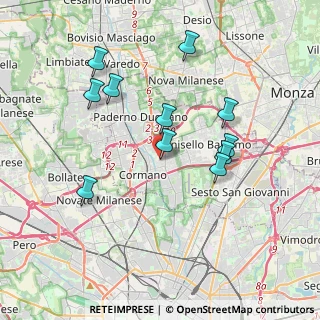 Mappa Piazza Salvador Allende, 20095 Cusano Milanino MI, Italia (3.59364)