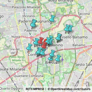 Mappa Piazza Salvador Allende, 20095 Cusano Milanino MI, Italia (1.308)