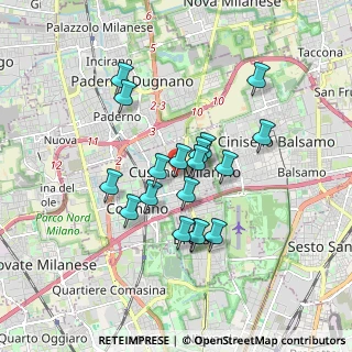 Mappa Piazza Salvador Allende, 20095 Cusano Milanino MI, Italia (1.43944)