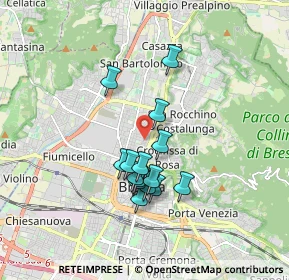 Mappa Via Damiano Chiesa, 25128 Brescia BS, Italia (1.43333)