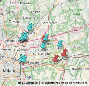 Mappa Via Piave, 20061 Carugate MI, Italia (7.04273)