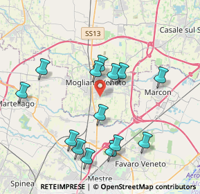 Mappa Via Giuseppe Ungaretti, 31021 Mogliano Veneto TV, Italia (3.90857)