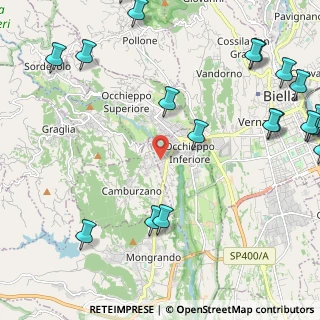 Mappa Via per Camburzano, 13897 Occhieppo Inferiore BI, Italia (3.256)