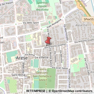 Mappa Via Antonio Gramsci, 11, 20020 Arese, Milano (Lombardia)