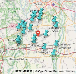 Mappa Via Monte Cervino, 24040 Castel Rozzone BG, Italia (6.8955)