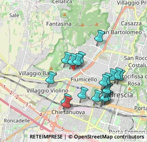 Mappa Via dei Turlini, 25127 Brescia BS, Italia (1.733)