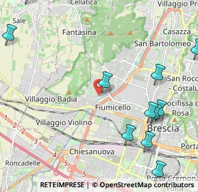 Mappa Via dei Turlini, 25127 Brescia BS, Italia (3.08308)