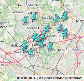 Mappa Cusano, 20095 Cusano Milanino MI, Italia (3.18412)
