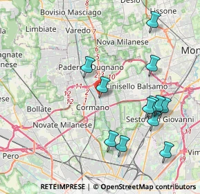 Mappa Cusano, 20095 Cusano Milanino MI, Italia (4.23167)
