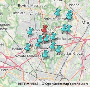 Mappa Cusano, 20095 Cusano Milanino MI, Italia (2.86867)