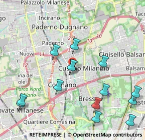 Mappa Cusano, 20095 Cusano Milanino MI, Italia (2.34429)