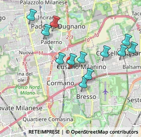 Mappa Cusano, 20095 Cusano Milanino MI, Italia (1.88083)
