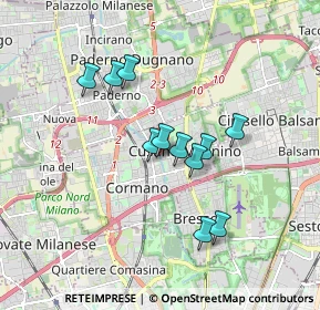 Mappa Cusano, 20095 Cusano Milanino MI, Italia (1.42455)