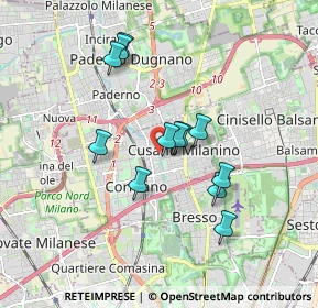 Mappa Cusano, 20095 Cusano Milanino MI, Italia (1.48583)