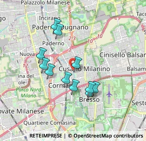 Mappa Cusano, 20095 Cusano Milanino MI, Italia (1.51545)