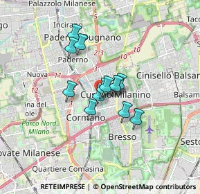 Mappa Cusano, 20095 Cusano Milanino MI, Italia (1.05615)