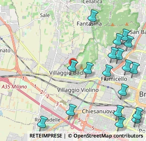 Mappa Via del Santellone, 25135 Brescia BS, Italia (2.75944)