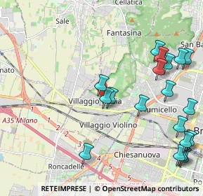 Mappa Via del Santellone, 25135 Brescia BS, Italia (2.61947)