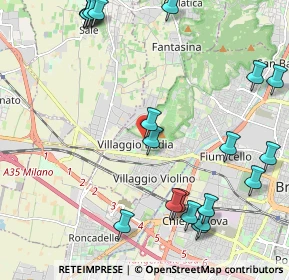 Mappa Via del Santellone, 25135 Brescia BS, Italia (2.7395)