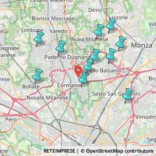 Mappa 20095 Cusano Milanino MI, Italia (3.93273)