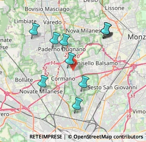 Mappa 20095 Cusano Milanino MI, Italia (3.77636)
