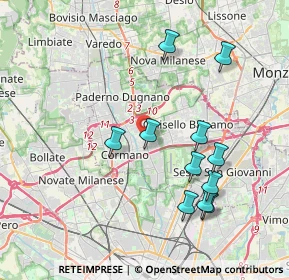 Mappa 20095 Cusano Milanino MI, Italia (3.88727)