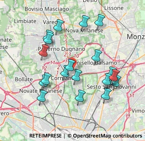 Mappa 20095 Cusano Milanino MI, Italia (3.683)